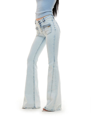 Wheat Bootcut Jeans