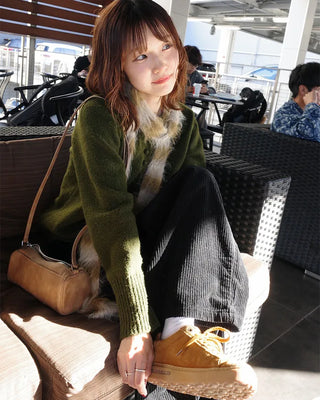 Color Button Knit Cardigan