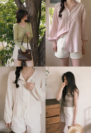 Natural Cream Cotton Shorts - 4 sizes