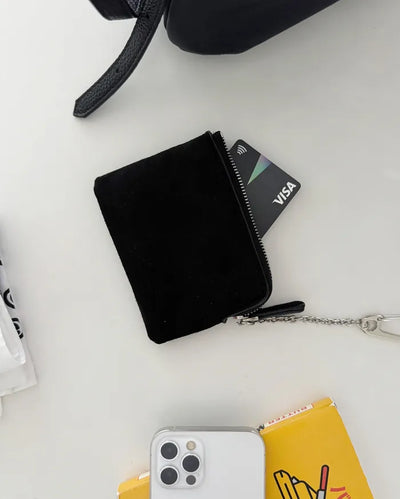 Mini wallet with keyring