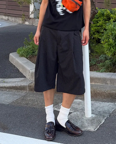 Striped Bermuda shorts