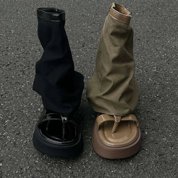 Strap Warmer Sandal Boots