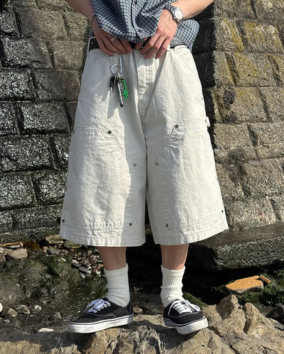 Double-knee Bermuda shorts