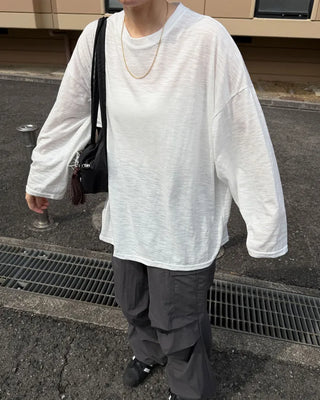 Oversized sheer t-shirt