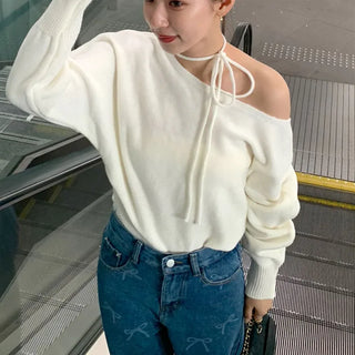 Asymmetrical Strap Knit