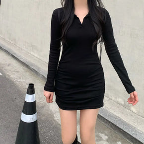 Mini shirring dress