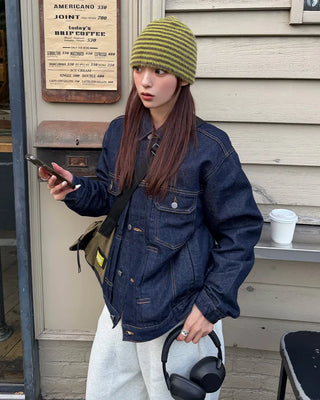Stitch detail denim jacket