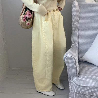 Pigmented Curved Side Belt Pants