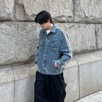 (Unisex) Track Denim Jacket