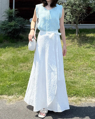 Wrap long skirt