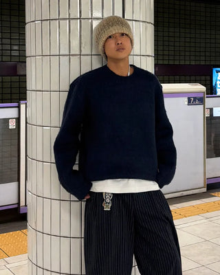 Angora Crew Neck Knit