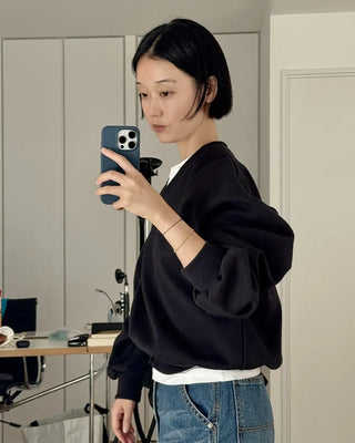 V-neck sweatshirt