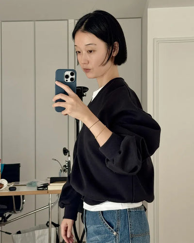 V-neck sweatshirt