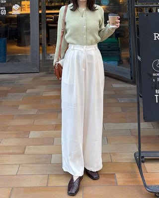 Simple pintuck slacks