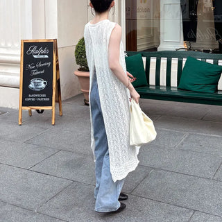 See-through long dress