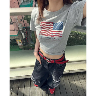 Printed flag logo T-shirt