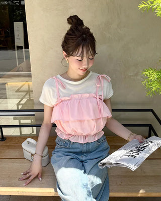 Frilled Crop Sleeveless