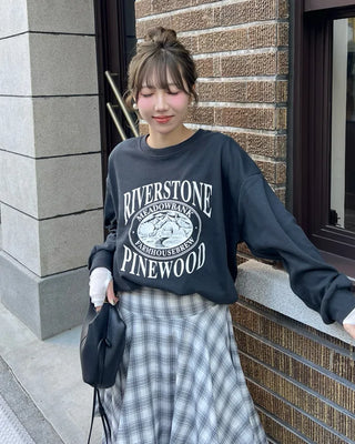 WOOD print sweatshirt