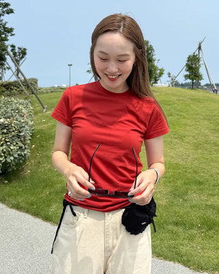Simple round neck short-sleeved T-shirt