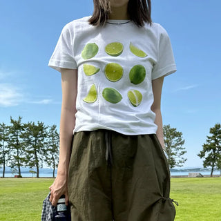 Lime print T-shirt
