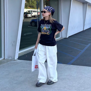 Unisex Wide-Leg Cotton Pants