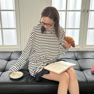 (Unisex) Striped Long-Sleeve T-Shirt