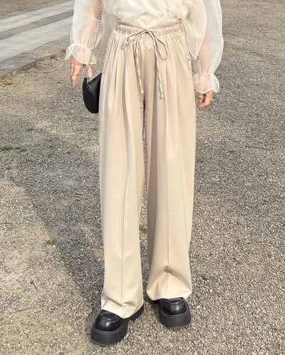 String strap wide slacks