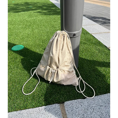 Mesh string drawstring backpack