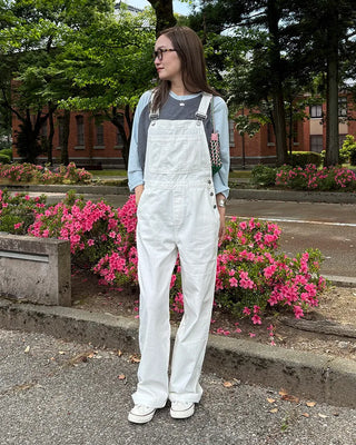 Cotton wide overalls