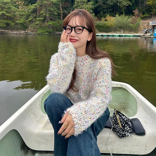 Colorful mixed-color knit