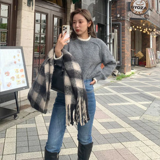 Daily check scarf