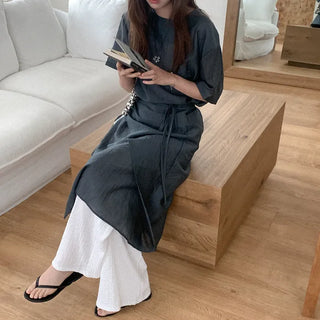Tencel Wrap Long Dress