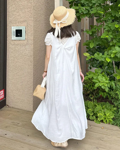 Back Twist Ribbon Long Dress