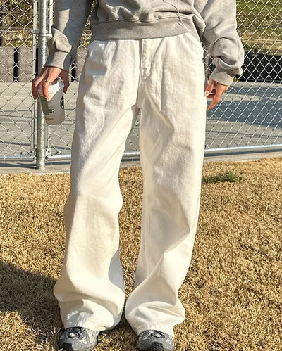 Cotton wide-leg pants