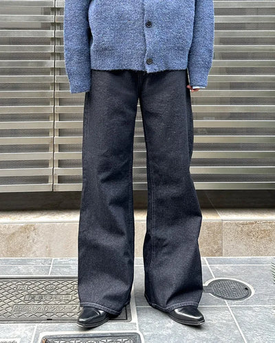 Flared selvedge denim pants