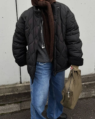 Wave quilted jacket