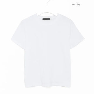 Basic semi-cropped color T-shirt