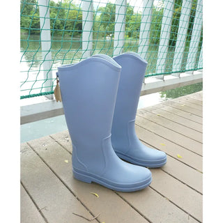 Colored long rain boots