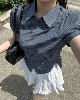 Slim puff shirt
