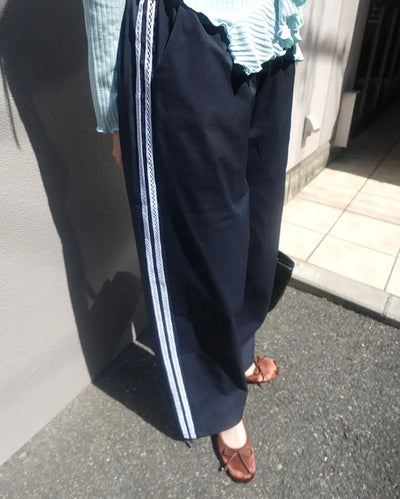 2-way lace-line windbreaker pants