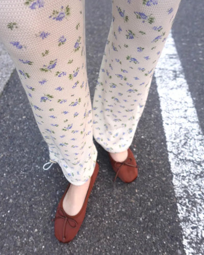 Floral Pattern Banding Pants