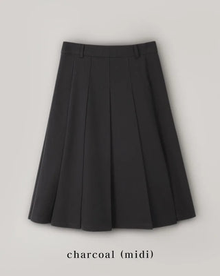 Pleated midi skirt