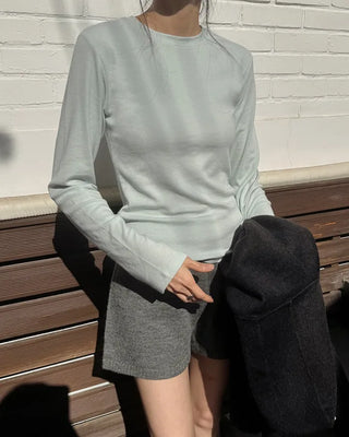 (8 colors) Basic Soft Long-Sleeve T-Shirt (Long Tee)