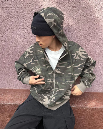 Camouflage hooded jacket
