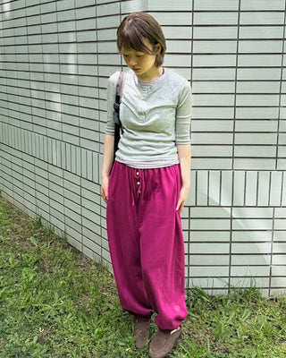 Button-point colorful summer sweatpants