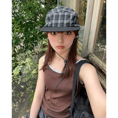 Check Strap Camp Cap