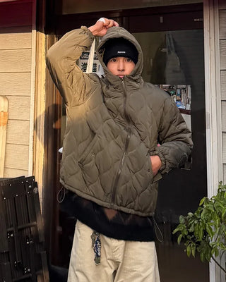 Wave quilted hood padding