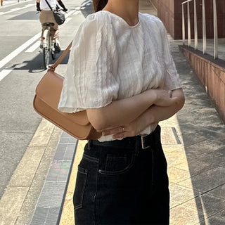 Frill wave blouse