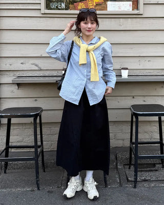 Wrinkle long skirt