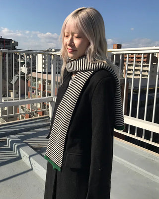 Egg Border Knit Scarf